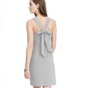 Banana Republic Grey Dress with Bow Back EUC